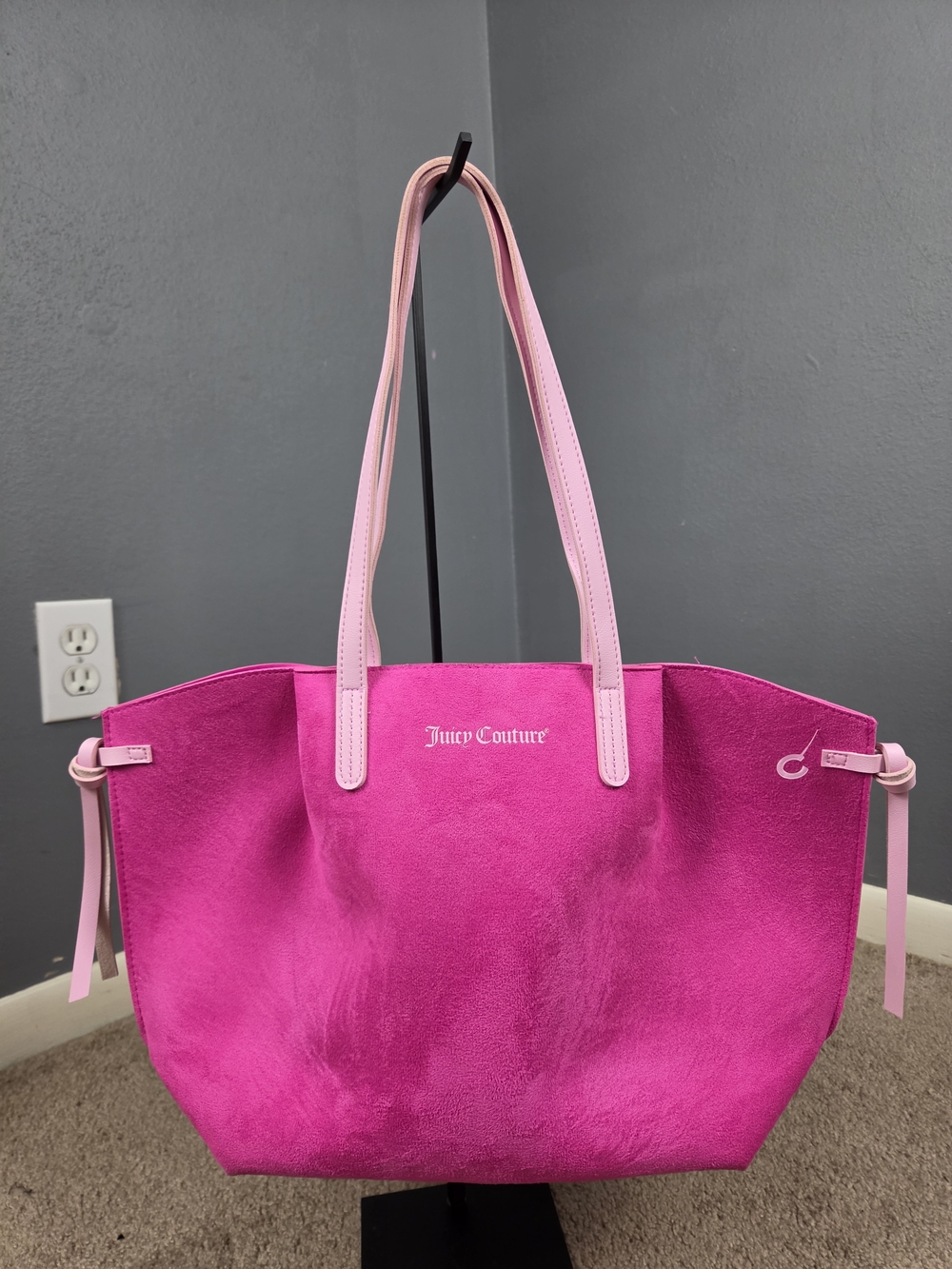 Juicy Couture Pink Suede Tote Bag